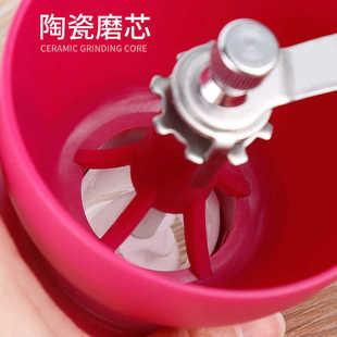 玻璃手摇磨豆机咖啡豆研磨机手动咖啡机玻璃密封罐磨粉器可水洗