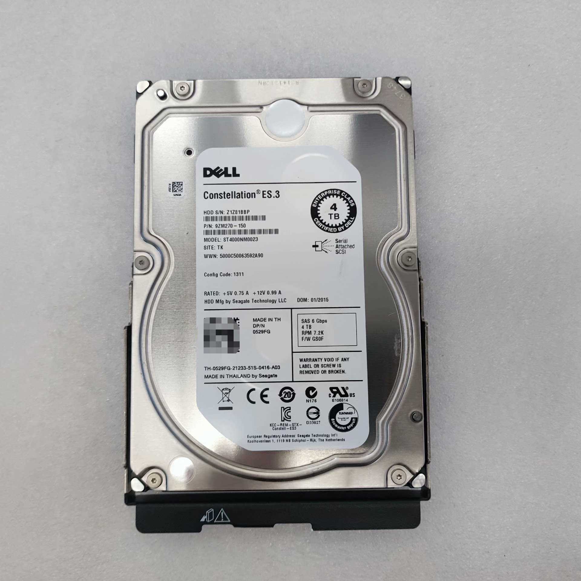 议价 4T SAS ST4000NM0023 529FG适用