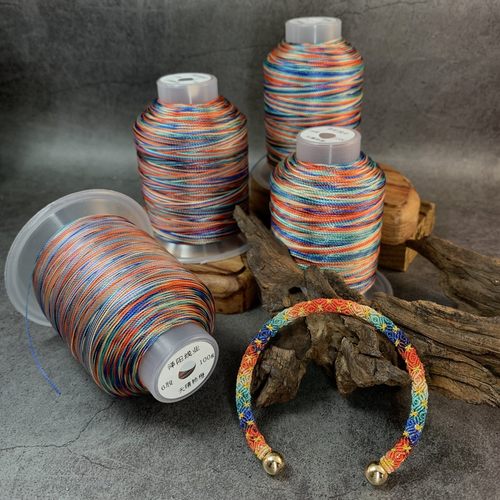 泽阳线业2025年高强段染新色天晴柿橙蛇年线材diy编织手链项链绳