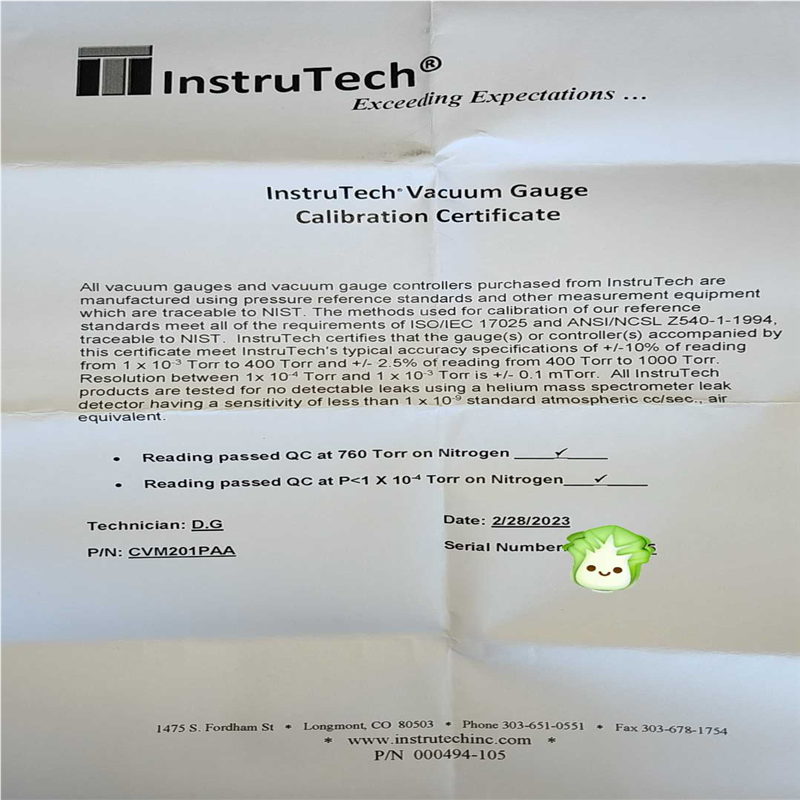 议~INSTRUTECH CVM201PAA 真空计