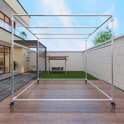 晾衣架落地室外晒被挂衣服户外防风大型镀锌钢管干货香肠遮阳