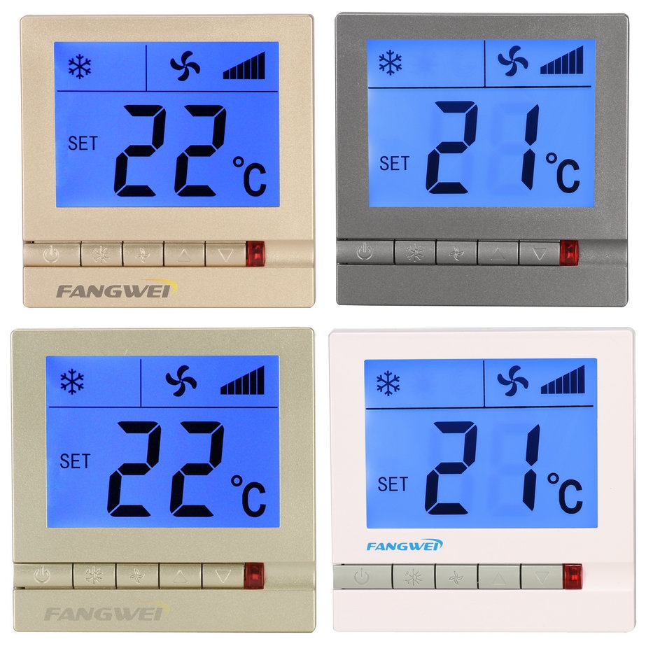 方威AC8801中央空调控制面板风机盘管智能液晶温控器线控三速开关