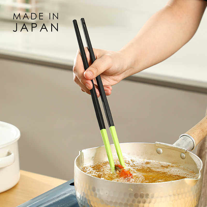 日本进口加长筷子家用厨房料理筷油炸鸡翅油条防烫火锅筷子31cm