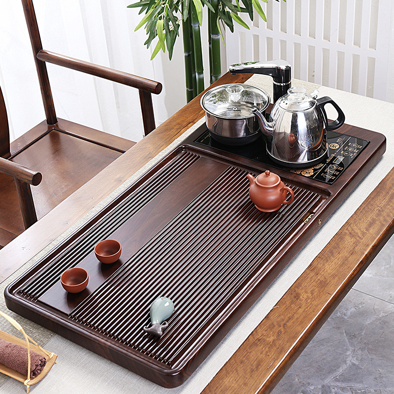 茶盘全自动套装一体整块实木排水茶台茶具烧水壶2024电木新款家用
