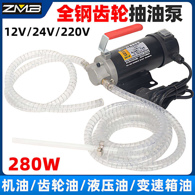 12V24V小型电动齿轮油泵正反转抽柴油润滑油泵直流加油设备机器