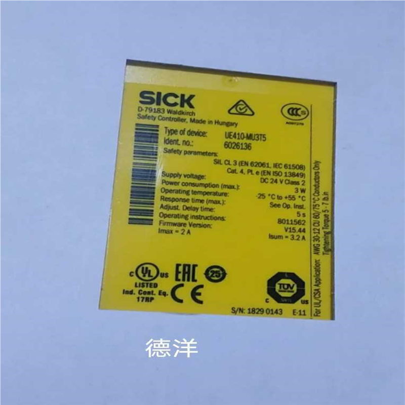 SICK安全继电器UE10-30S300 6024918 UE410-MU3T5 6026136现货~议