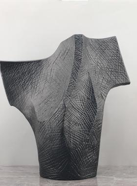 现代简约不则花脂瓶树摆件客厅玄关规0473店办公室轻奢软装酒饰品