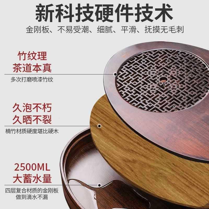 干2025新款盘茶家用泡茶托客厅茶具套装小型储蓄水茶海圆盘F96T9T