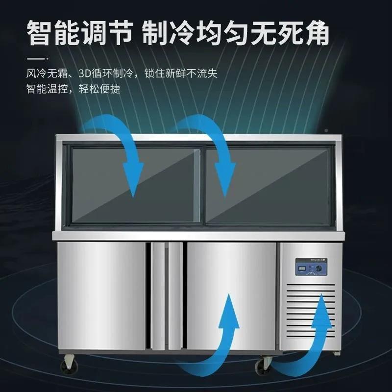 不锈柜钢双示温无品牌/冰柜冷藏卤菜凉菜熟食展柜展示冰柜菜点柜