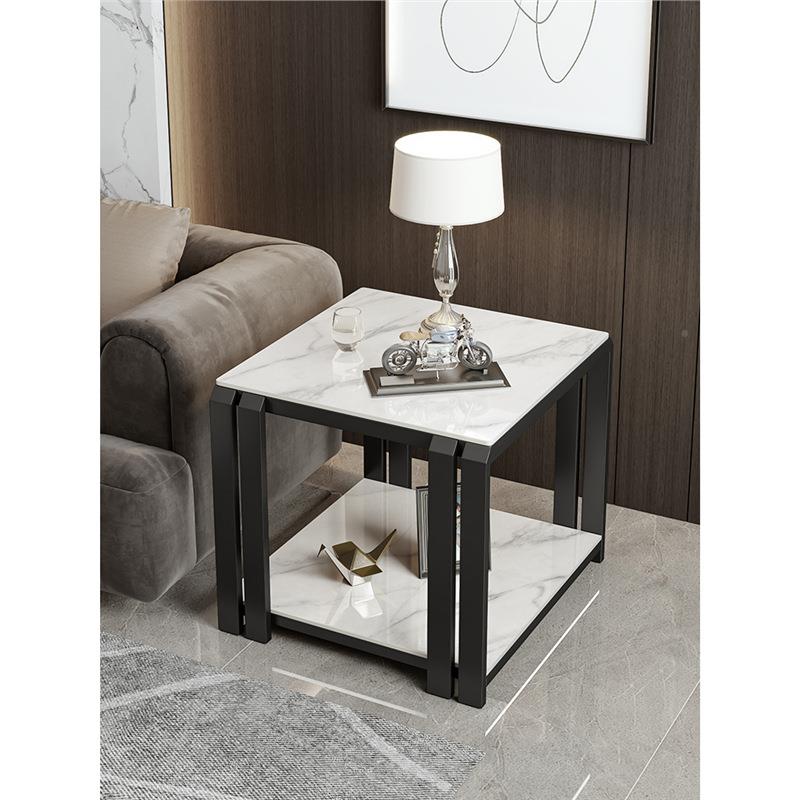 轻奢边岩板沙发几客厅代几方形现床头柜边桌创意边柜角阳台WLL23