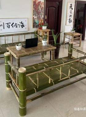 老式竹凉汉床夏天板床纯床手工制床作老式罗床沙NMC发全竹竹床竹