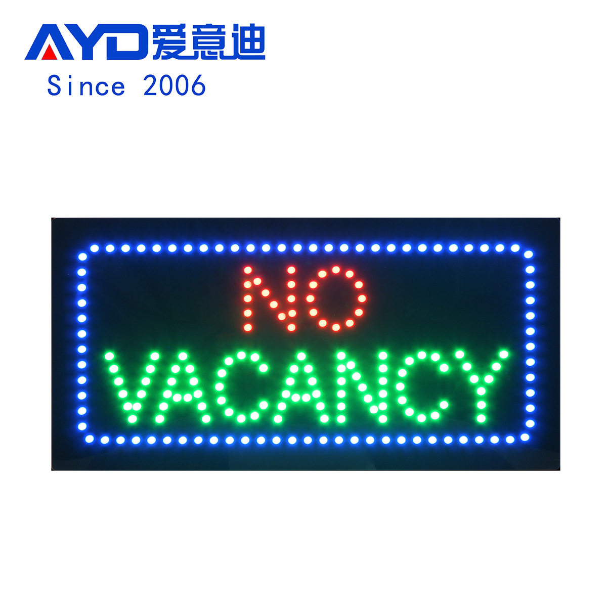 热销LED指示牌亚克力灯牌发光字吊挂广告牌LED NO VACANCY SIGN
