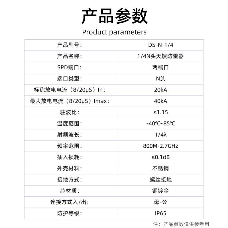 1SZO/4波N头2长Z0KA馈防雷器天2.7GH无线高频通讯传输设备抗浪涌