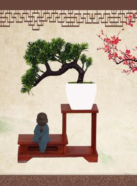 花梨木实小博古木架小号中式壶茶具宝112004A6收纳置物架多层多阁