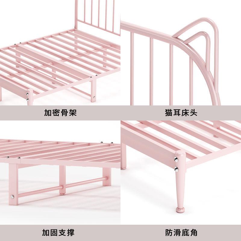 欧式简约铁艺床1.加5双米人屋床1.8al123铁床公主风出租公寓单人