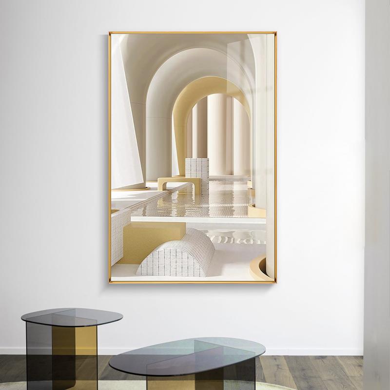 现代简约廊道玄关JY-JHJZO装饰画建筑样摄影客厅挂走画过板间餐厅
