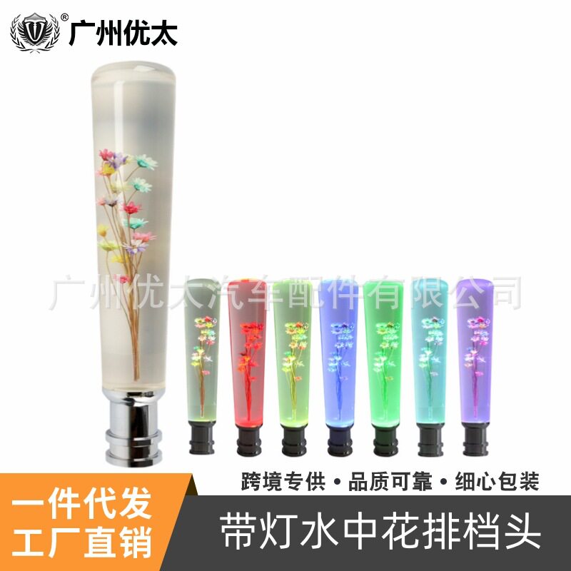 汽车改装LED带灯水中花排挡头