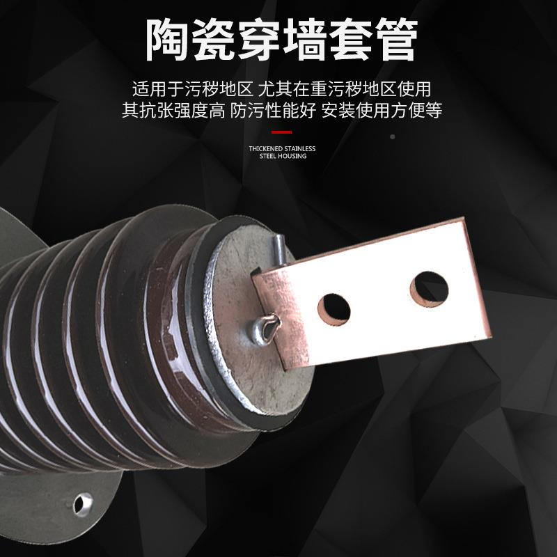 10kv管铜排铜棒型绝套管CWB高-10/600户-外陶瓷压穿墙套缘厂