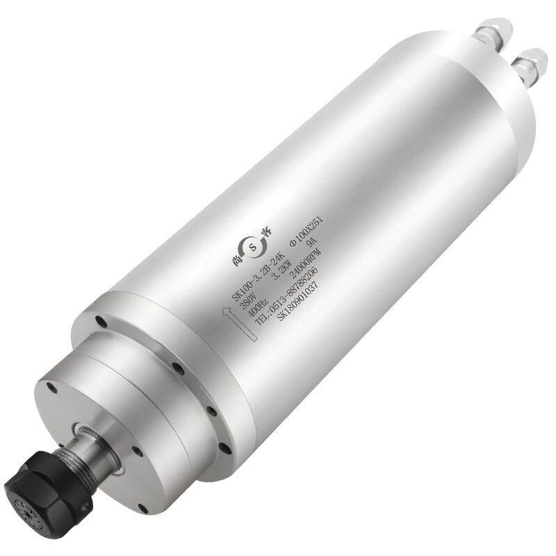 广JGUSK刻32KW高速水冷电机100mm尚客主轴机头告木.工雕机配件马