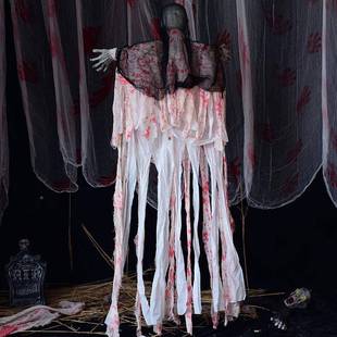 KSZ万圣节装饰品挂血衣电动铁链鬼声置控发光发声道鬼屋密室场景