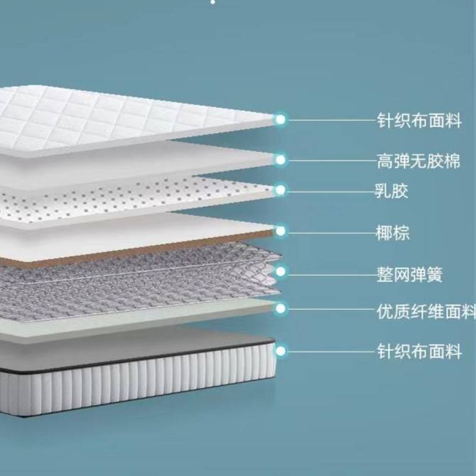 席梦思床垫软硬两用20cm厚1.8米1.5m椰棕双人家用经济型弹簧床垫