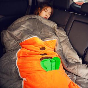 冬季折叠汽车TTmrwqgm抱被子两加厚车枕上靠枕大午号用车内车载女