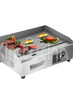 商用鱼台式电23850扒炉不铁易板黑不易粘板鱿煎牛排手抓饼铁烧设