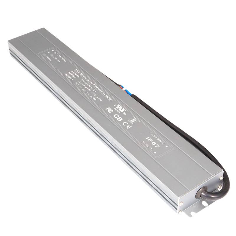 LED防水电源24V300W防潮防雨IP67恒压驱动质保三年开关电源