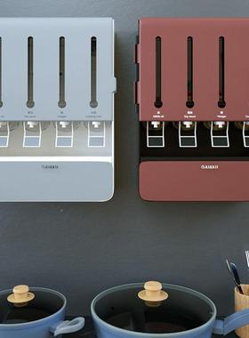 厨房调料盒置物用架打孔密封壁挂瓶式收纳味免精家调F7679JMH味罐