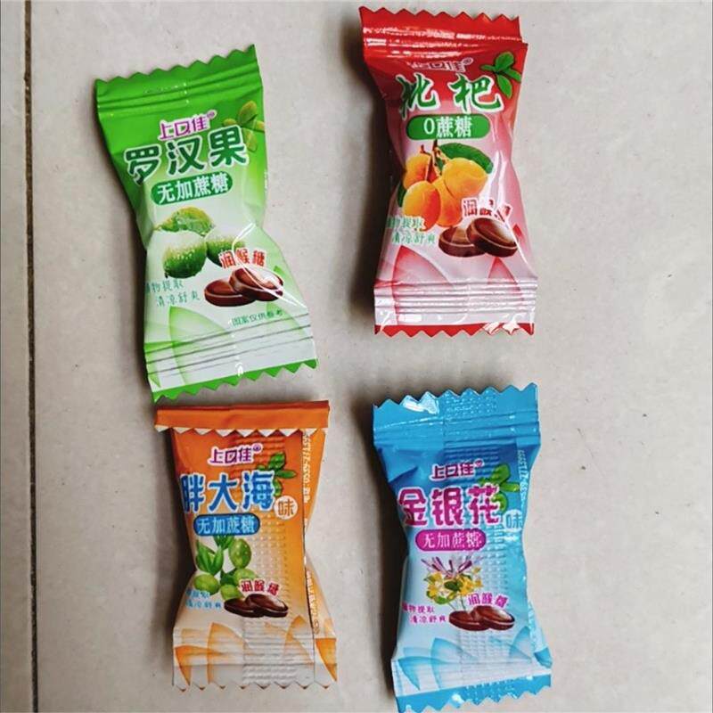 上口佳无蔗糖润喉糖薄荷糖胖大海金银花糖果清新口气护嗓子硬糖