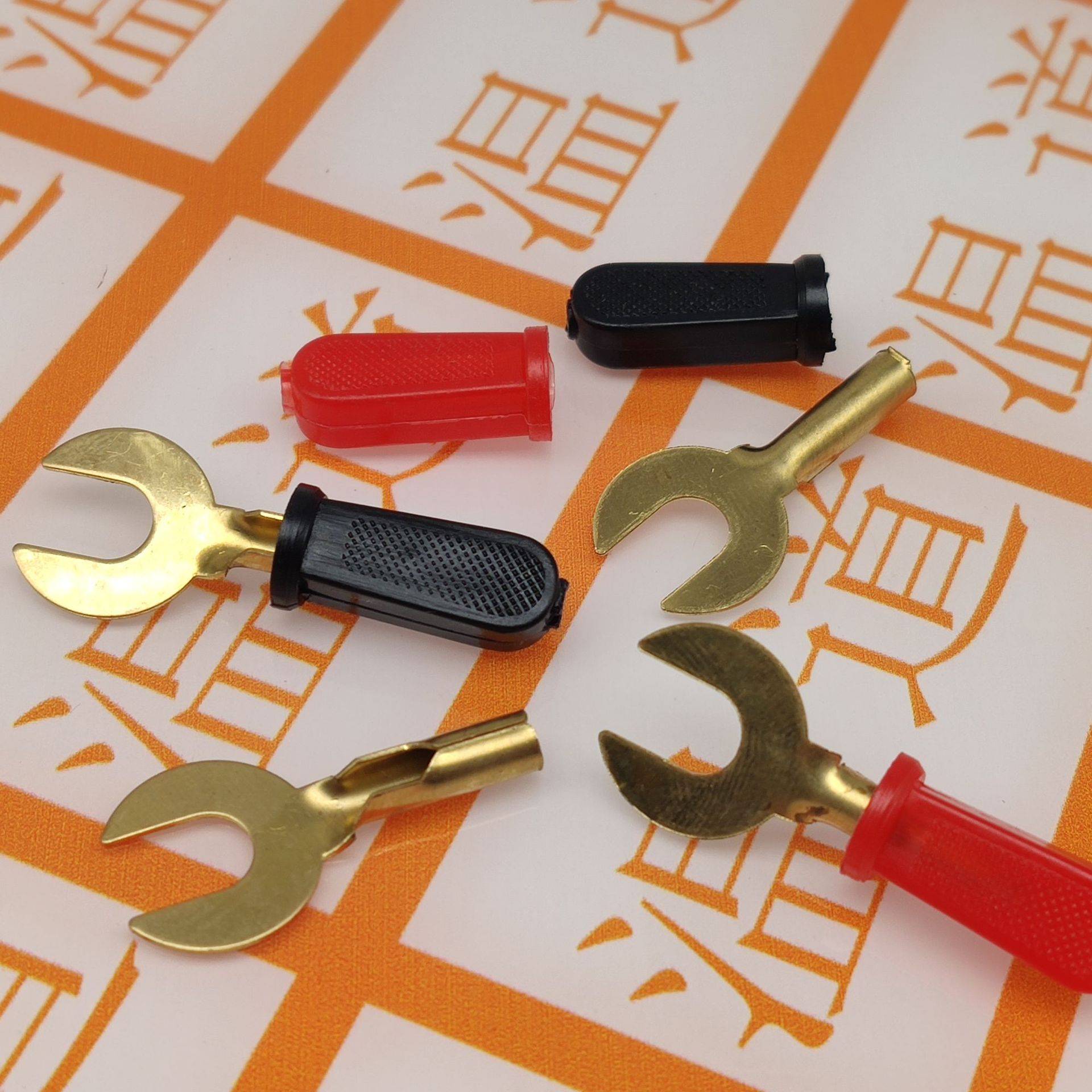 U型接线叉 冷压接线端子  物理实验导线 叉头叉片 铜件6MM
