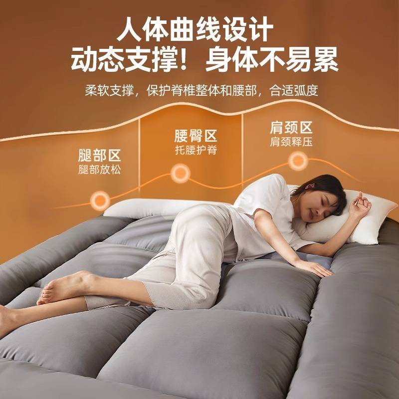 地垫睡垫榻榻米地铺专用睡垫床垫软垫家用卧室出租房可折叠不塌陷