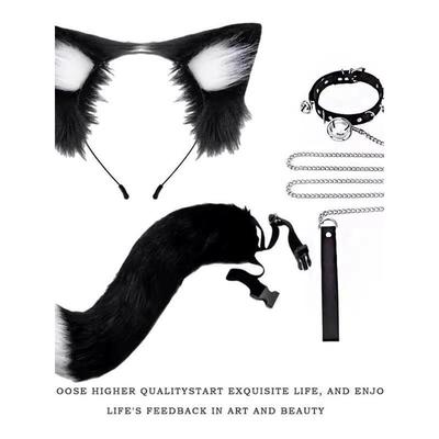 男仆装性感猫耳朵男生项圈情调小狗魔法猫的怪尾巴女m牵引绳猫娘