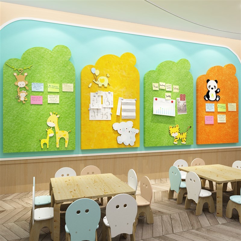 毛毡板公告栏墙贴画幼儿园环创主题D环境材料教室布置班级文化装