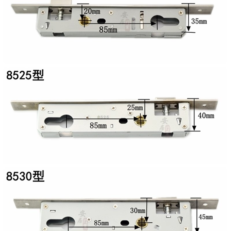 春光牌8520平开k门锁50铝合金门锁内外开把手锁8525老式阳台门执