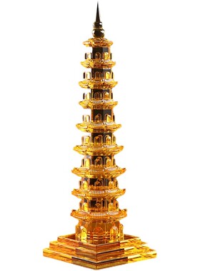 桌面开业七层9层11层13层彩色水晶文昌塔书房客厅W玄关文昌塔摆件