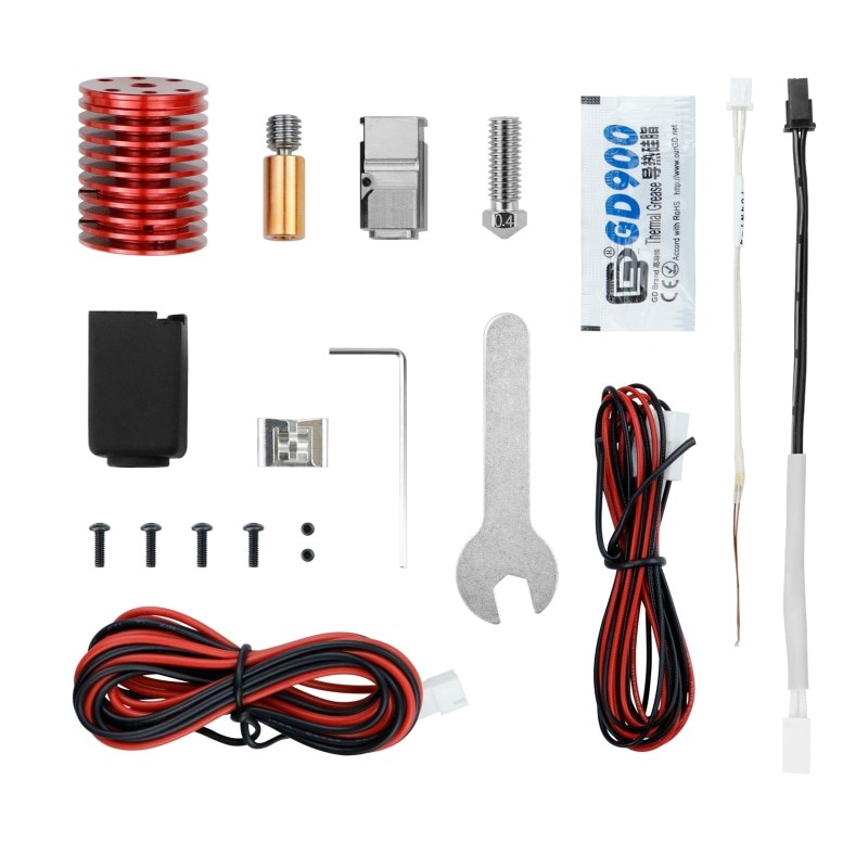 新款VORON 2.4/0.2散热器V6陶瓷热端挤出头高P速打印套件24V60W