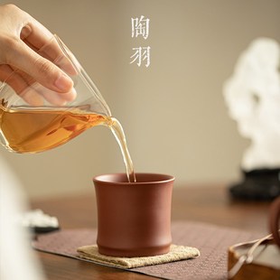 家用紫砂功夫茶杯个人专用主人杯单杯G茶碗单个品茗杯竹节杯喝茶