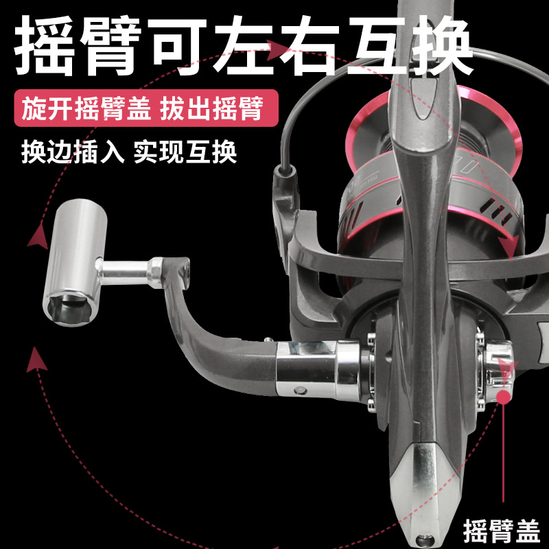 钓德来全金属渔线轮纺车轮海竿渔轮H慈溪鱼轮鱼线轮全新款上市