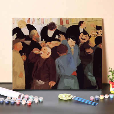 数字油画diy手工填充画家瓦洛经F典名画写实生活客厅挂画装饰画