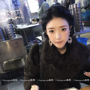 周幼琳同款法式复古宫廷风璀璨几何水钻夸张耳环款高级感奢华耳饰