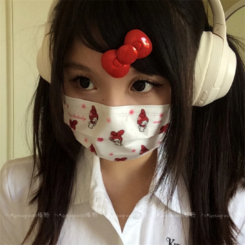 日系红色Kitty蝴蝶结发夹