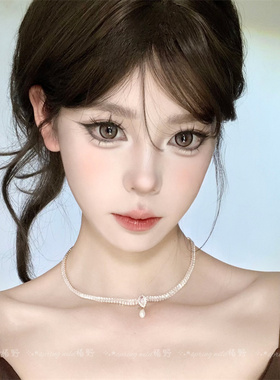 法式赫本风水滴锆石珍珠项链