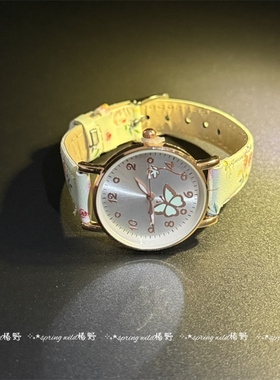 vintage中古风做旧蝴蝶手表