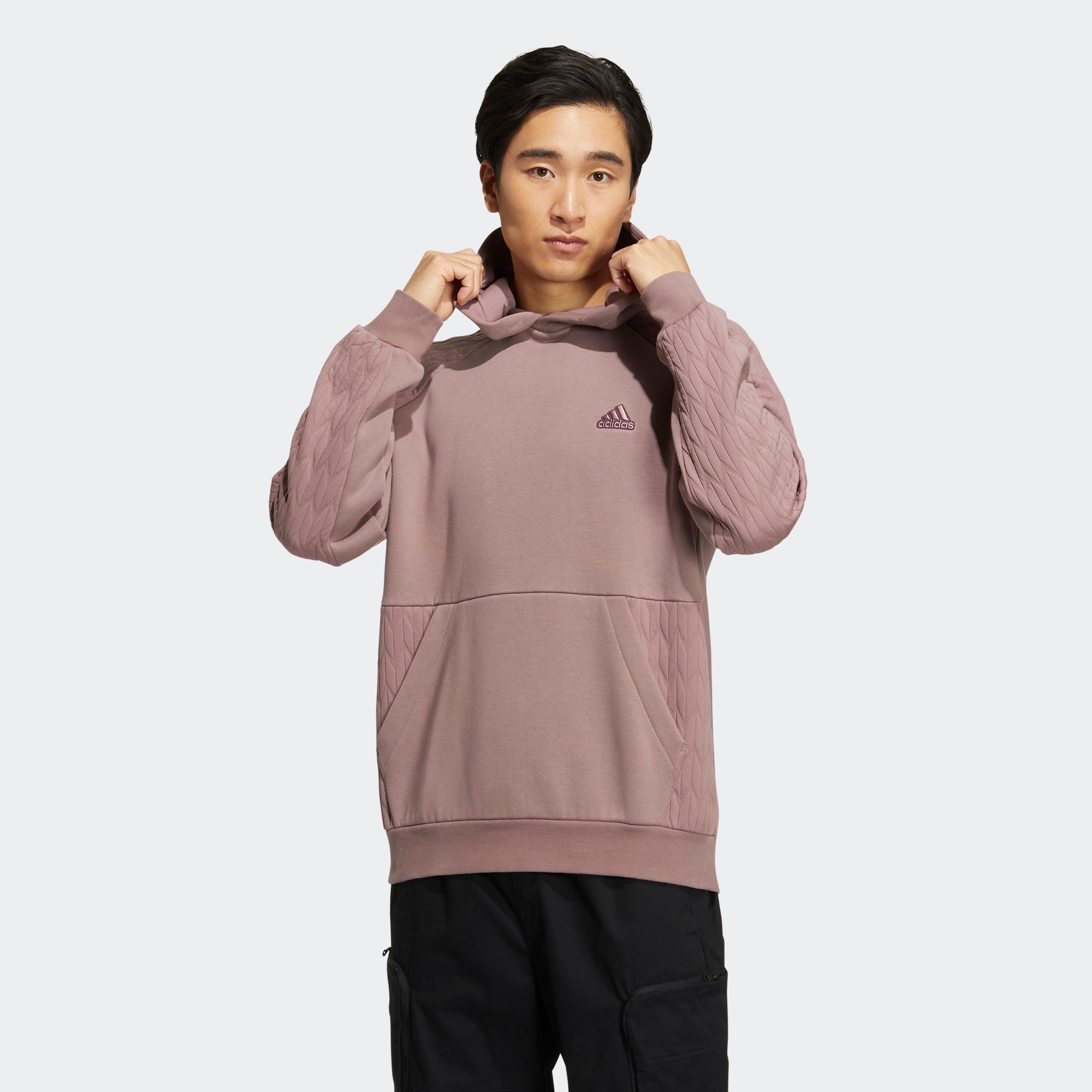 Adidas/阿迪达斯 男子运动休闲宽松长袖连帽卫衣套头衫 HN9000