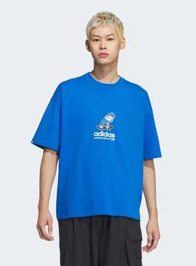Adidas/阿迪达斯 男子三叶草印花运动短袖T恤 JC6828