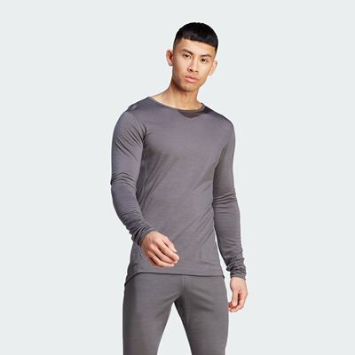Adidas/阿迪达斯 男子户外美丽诺羊毛保暖修身打底内衣 HZ8560