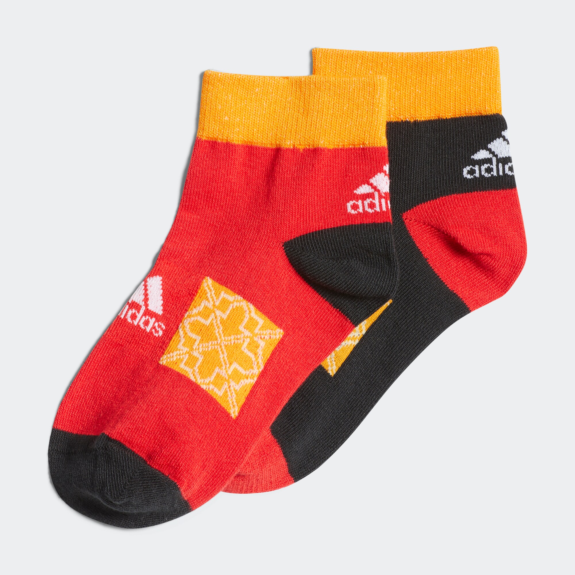 Adidas/阿迪达斯 儿童舒适及裸运动袜子 HD7854(两双装)