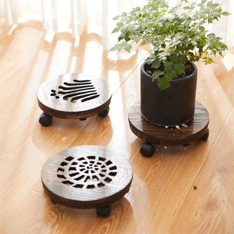 实木花盆底座托盘木质盆栽架带移动万向轮滚R轮接水盘滑轮圆形,鲜花速递/花卉仿真/绿植园艺,花盆,淘宝优惠券,粉丝福利购,淘宝优惠卷