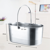 不锈钢挤水桶老式 拖把墩布地拖桶棉线拖布条拖把桶V家用304加厚